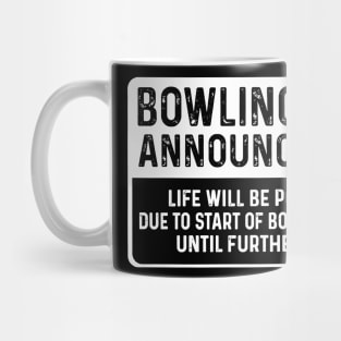 Bowling Mom Announcement Mug